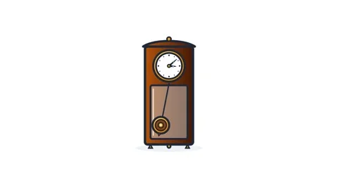 Vintage Regulator Pendulum Wall Clock Horology Tool Vídeos de archivo 348648604