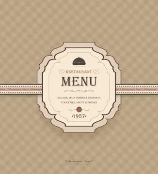Vintage Restaurant Menu Illustrazione stock