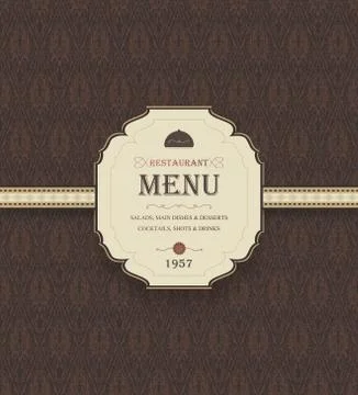 Vintage Restaurant Menu Stock Illustration