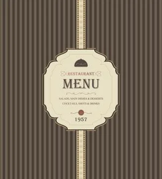 Vintage Restaurant Menu Stock Illustration