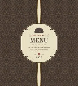 Vintage Restaurant Menu Illustrazione stock