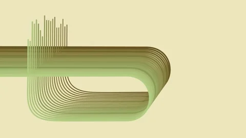 Vintage retro background. Abstract angular ribbons in muted olive, mustard Stock Footage 309951403
