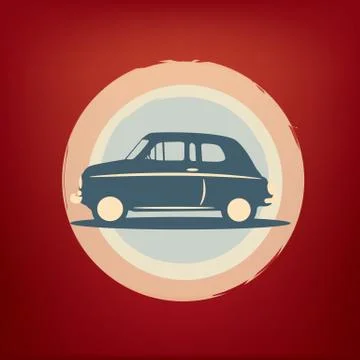 Vintage retro car vector Stock Illustration