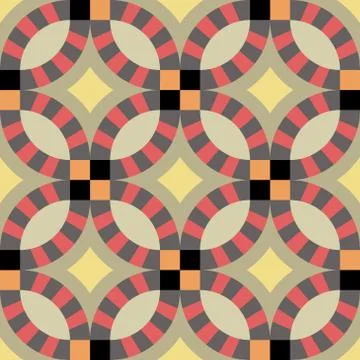 Vintage retro ceramic tile Stock Illustration