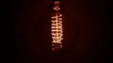 Vintage Retro Edison Lamp Light Bulb Vídeos de archivo 49110218