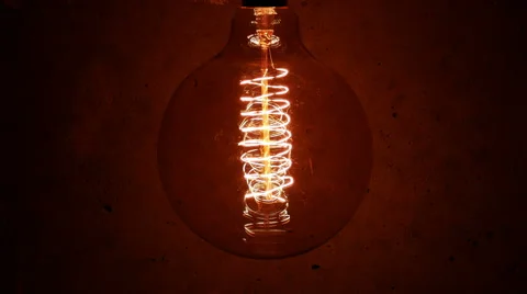 Vintage Retro Edison Lamp Light Bulb 스톡 동영상 49110333