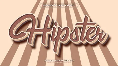 Vintage retro editable text effect alphabet font typography typeface Stock Illustration