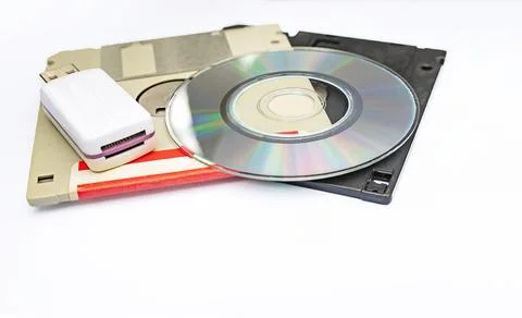 Vintage retro electronic data storage, External memory in Computer Organiza.. Stock Photos