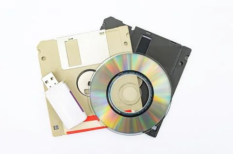 Vintage retro electronic data storage, External memory in Computer Organiza.. Stock Photos