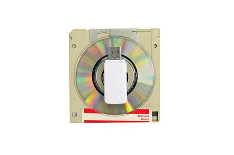Vintage retro electronic data storage, External memory in Computer Organiza.. Stock Photos