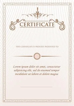 Vintage retro frame certificate background design template Stockillustratie
