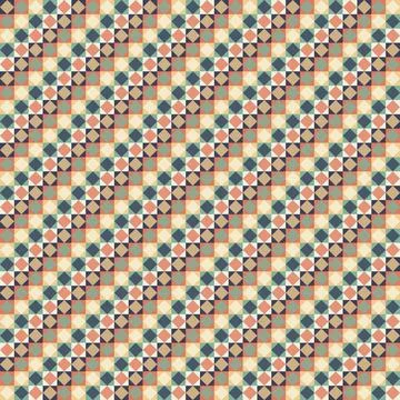 Vintage Retro Geometric Argyle Pattern - Abstract Seamless Rhombus Diamond Stock Illustration
