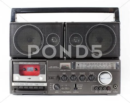 Vintage retro ghettoblaster Stock-Fotos