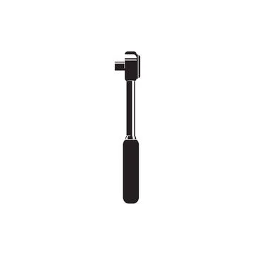 Vintage retro hipster socket spanner. Traditional icon workshop tools Stock Illustration