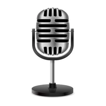 Vintage retro microphone Stock Illustration