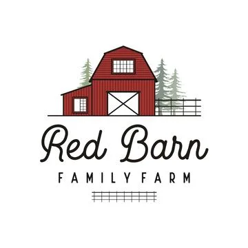 Vintage Retro Rustic Barn logo design Stock Illustration