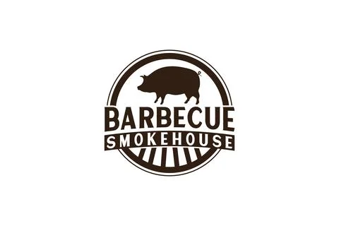 Vintage Retro Rustic BBQ Grill, Barbecue, Barbeque Label Stamp Logo design .. Stock Illustration