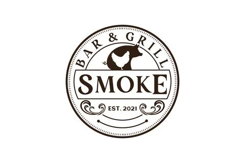 Vintage Retro Rustic BBQ Grill, Barbecue, Barbeque Label Stamp Logo design .. Stockillustratie
