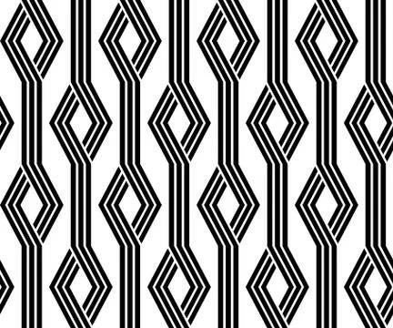 Vintage retro seamless pattern black and white Stock-Illustration