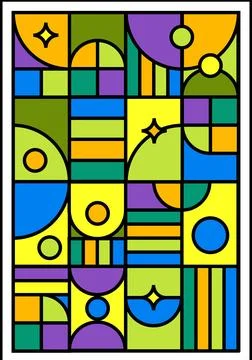 Vintage retro shape geometric pattern collection background Stock Illustration