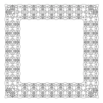 Vintage Retro Square Frame Stockillustratie