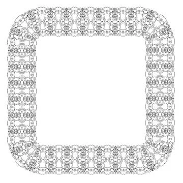 Vintage Retro Square Frame Stockillustratie
