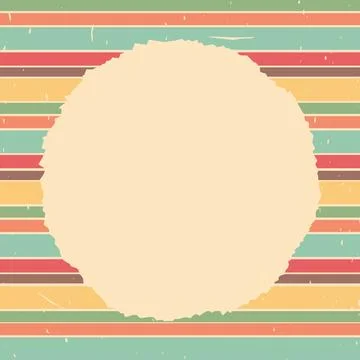 Vintage retro style background with geometric shapes and stripes Stock Illustration