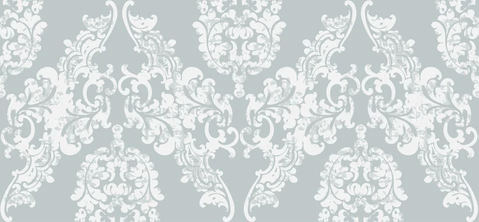 Vintage retro texture pattern Vector. Floral ornament decoration. Victorian e Illustrazione stock