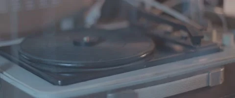 Vintage Retro Turntable Stock Footage 206453645