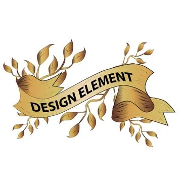 Vintage Ribbon Vector Design Element Stock Illustration