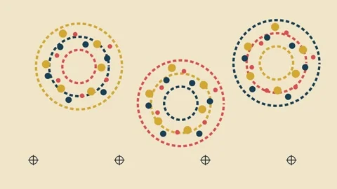Vintage Risograph Dot Orbit Background Loop Video stock 342722679