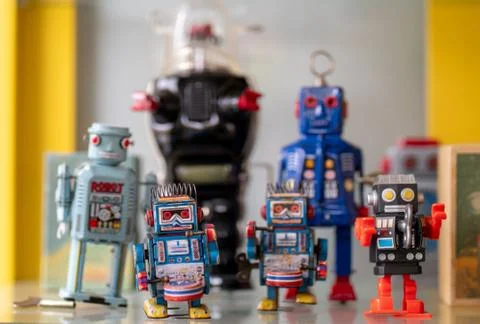 Vintage robots Foto stock