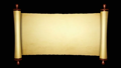 Vintage roll of parchment Stock Footage 137121240