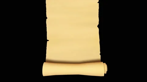 Vintage roll of parchment Stock Footage 137533314