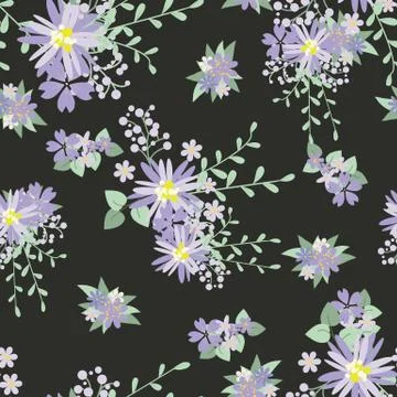 Vintage romantic trendy seamless pattern Stock Illustration