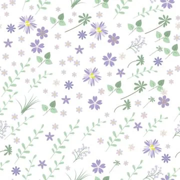 Vintage romantic trendy seamless pattern Illustrazione stock
