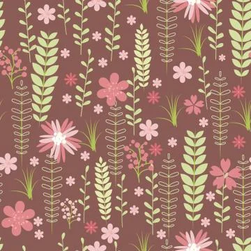 Vintage romantic trendy seamless pattern Stock Illustration