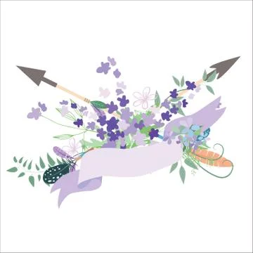 Vintage romantic vector background Stock Illustration