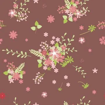 Vintage romantic vector trendy seamless pattern Stock Illustration