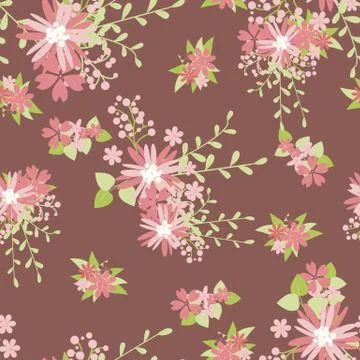 Vintage romantic vector trendy seamless pattern Illustrazione stock