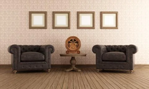 Vintage room Stock Illustration