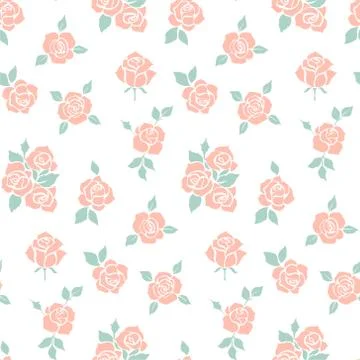 Vintage Rose Pattern. Stock Illustration