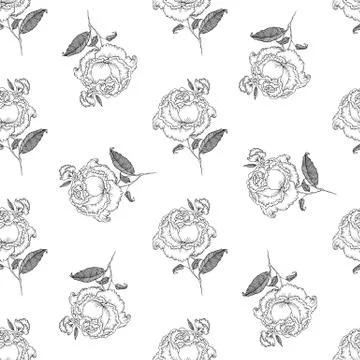 Vintage rose pattern Stock Illustration