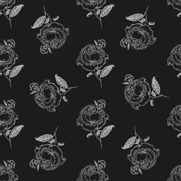Vintage rose pattern Stock Illustration
