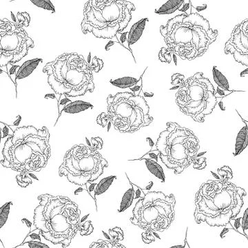 Vintage rose pattern Stock Illustration