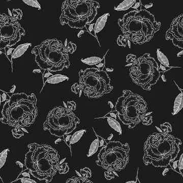 Vintage rose pattern Stock Illustration