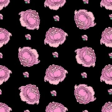 Vintage rose pattern Stock Illustration