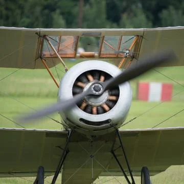 Vintage rotary engine Stock Photos