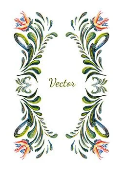 Vintage round border. 库存插图