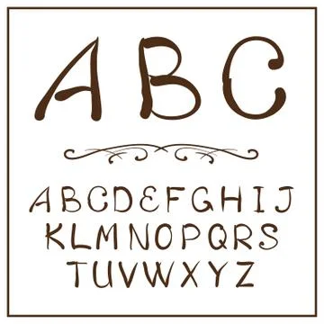 Vintage rounded font. イラスト素材